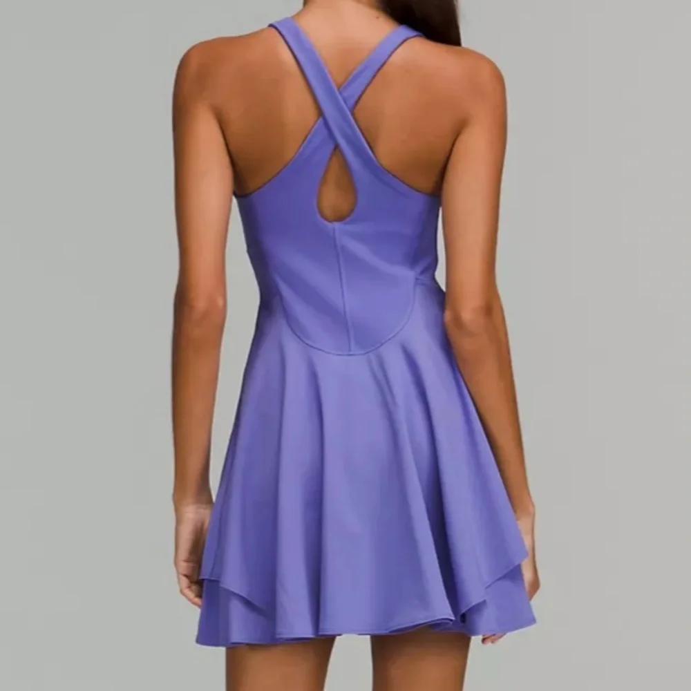 NWT Lululemon Size 12 Court Crush Dress Charged Indigo CHAI Tennis Sporty Chic - Picture 2 of 7